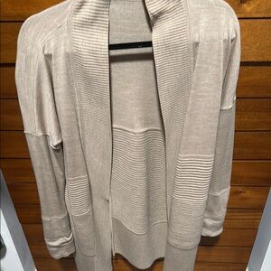 Beige Open Front Cardigan Lululemon